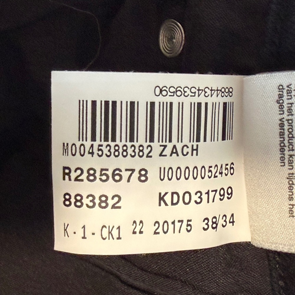 Mavi Zach Straight Leg Mens 38*x34 Black Tencel Blend Pants M0045388382 - Picture 5 of 10